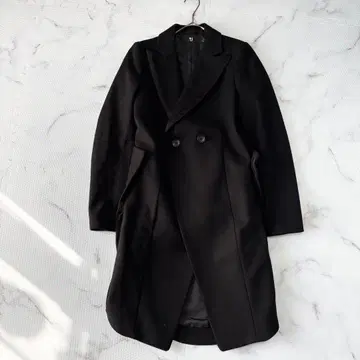 새상품급 유니클로 UNIQLO 더블 턱시도 코트 블랙 S