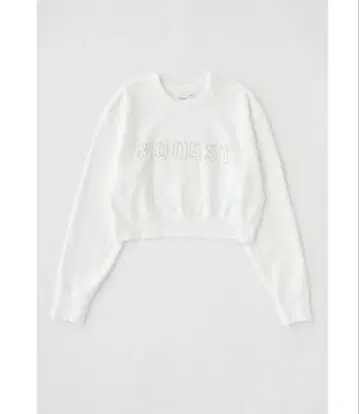 새상품급 MOUSSY 화이트 크롭 맨투맨 짧은 기장