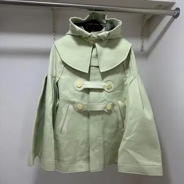 MEGMIURA 판초 코트 본딩 라임 38 미사용