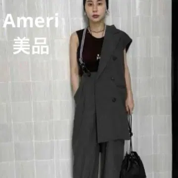 Ameri MANNISH BALLOON SUSPENDERS PANTS