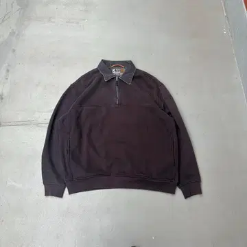 90s 5.11 택티컬 테크 하프 지퍼 맨투맨 페이드