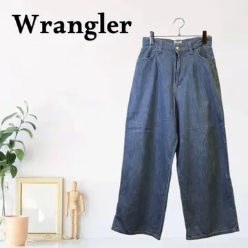 zG451 [ M ] Wrangler 와이드 팬츠 하이웨스트 배기 데님