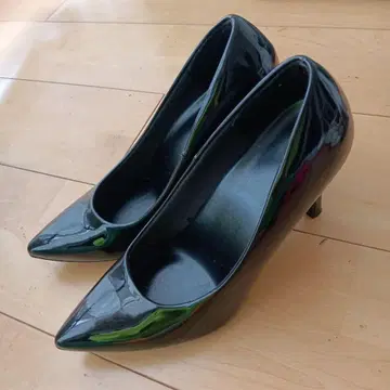 GU 마쉬멜로우 펌프스 블랙 스틸레토 하이힐 25.0cm