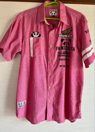 HONDA x PANDIESTA 샴브레이 반팔 셔츠