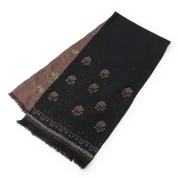 DRIES VAN NOTEN 비즈 자수 스톨 머플러 블랙