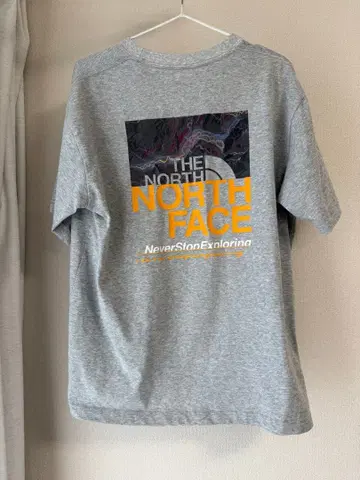 THE NORTH FACE 그레이 티셔츠 백 프린트