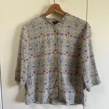 V&A 빅토리아&앨버트 7부 소매 꽃무늬 블라우스 M