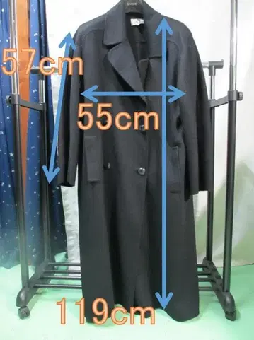 GG GERARDI 이탈리아제 캐시미어 100% 롱 코트 블랙