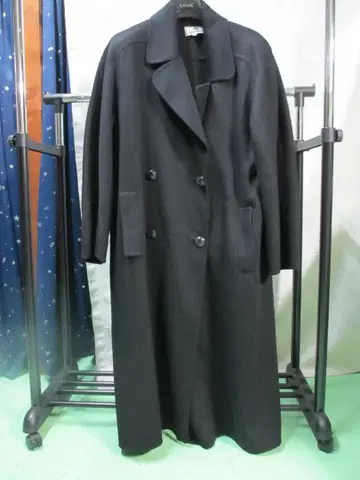 GG GERARDI 이탈리아제 캐시미어 100% 롱 코트 블랙