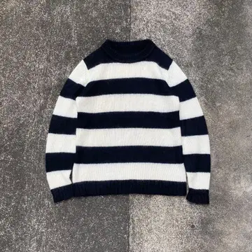 00s archive mohair border knit