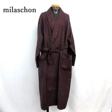 MY1557 milaschon 밀라 쇤 페이즐리 무늬 가운 코트 L