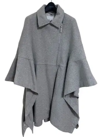 새상품급 ESCADA 에스카다 판초 케이프 코트 프리 사이즈 그레이