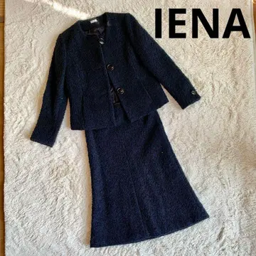 IENA 수트 셋업 머메이드 울 스커트 긴 길이 트위드