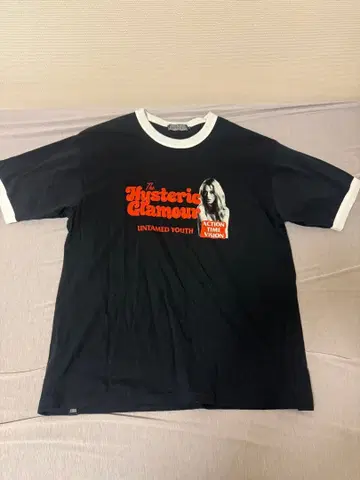HYSTERIC GLAMOUR 프린트 T셔츠 L 사이즈 블랙