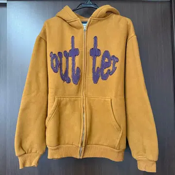 butter goods 브라운 집업 후드티