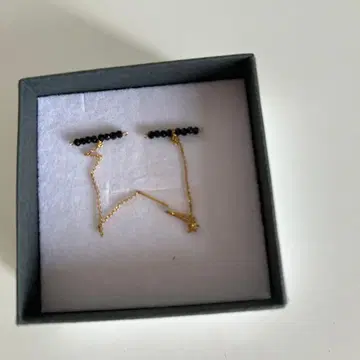 블랙 체인 달린 귀걸이 10금