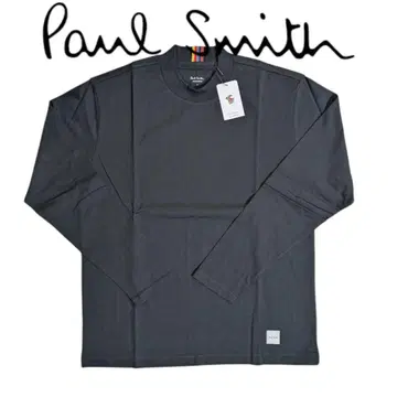 폴스미스 긴팔 티셔츠 L 하이넥 아티스트 스트라이프 블랙