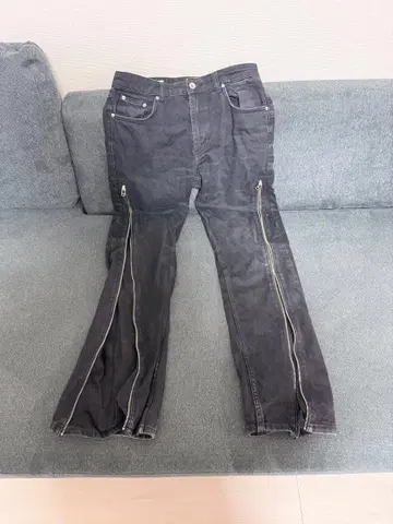 ZARA 블랙 데님 사이드 지퍼