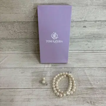 YUMI KATSURA 펄 목걸이 귀찌 세트