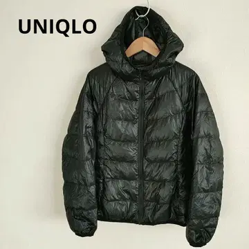 새상품급 유니클로 후디드 다운 자켓 UNIQLO 여성용 블랙 S 사이즈