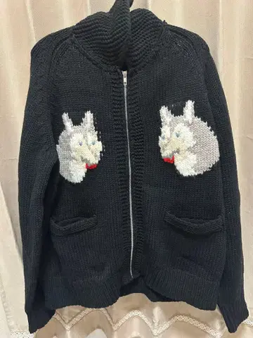 FREAK'S STORE 빅 실루엣 집업 코위찬 니트