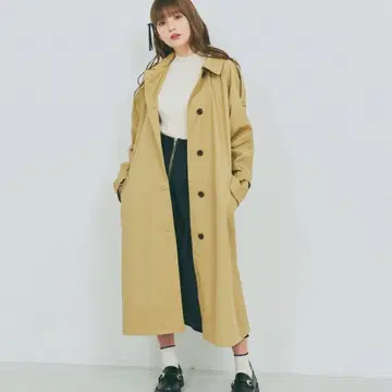 [ Bokanii ] 2022AW 롱 트렌치코트 베이지 여성용