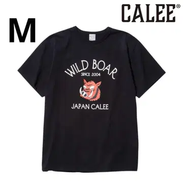 CALEE WASHED BOAR T-SHIRT 반팔 셔츠 M 블랙