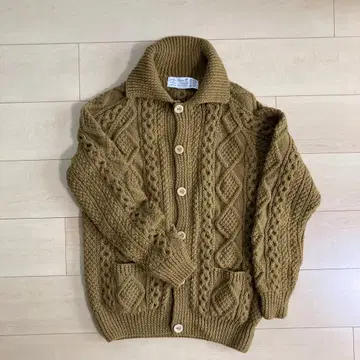 Athena Designs 울 가디건 카멜