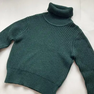 DKNY 다크 그린 터틀넥 스웨터 S