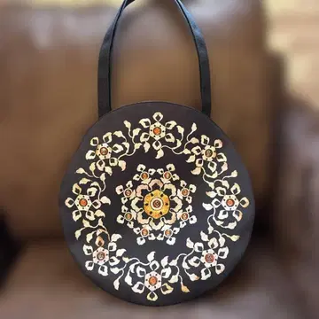 쇼소인 the show 꽃 문양 나전 상자 라운드 토트백