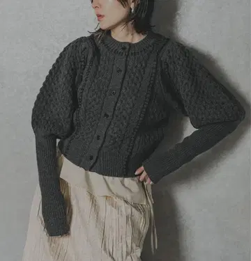 ANOGH 아노우 2023AW 케이블 짜임 니트 가디건