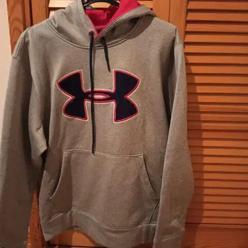 UNDER ARMOUR 후드 부착 트레이닝복 LG 그레이/레드