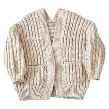 오드리앤존와드 손뜨개질 페루 니트 가디건 화이트