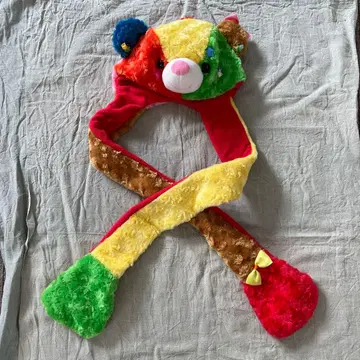 컬러풀 곰 탈모자 모자