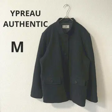 YPREAU AUTHENTIC 아우터 M 블랙 스탠드 카라
