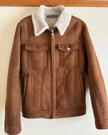 ZARA MAN 보아 옷깃 브라운 자켓