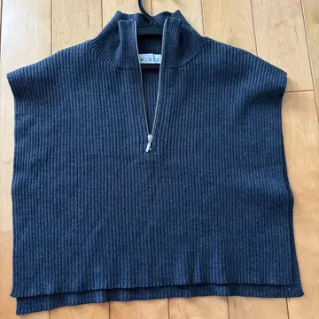 가격 인하 RIM.ARK 다크 그레이 니트 베스트 민소매 새상품급