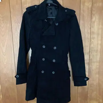 블랙바이반키쉬 스웨이드 트렌치코트