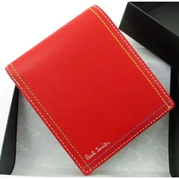특가 새상품 박스 포함 폴스미스 인기 4색 스티치 접이식 지갑 빨간색