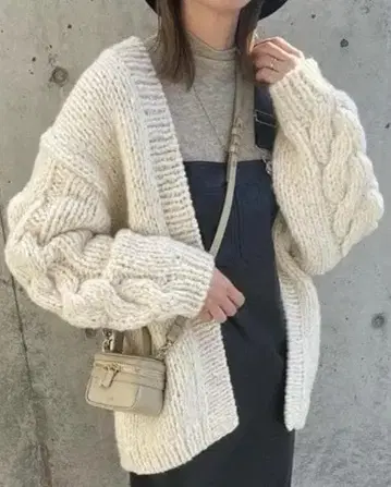 오드리 앤 존 와드 손뜨개질 페루 니트 케이블 가디건