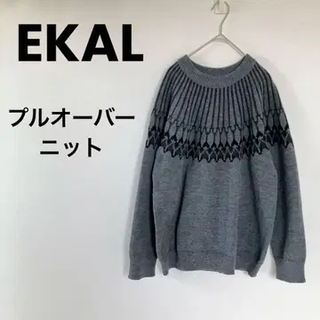 EKAL 페어아일 패턴 니트 퀼심 패턴 풀오버 어반 리서치 도어스