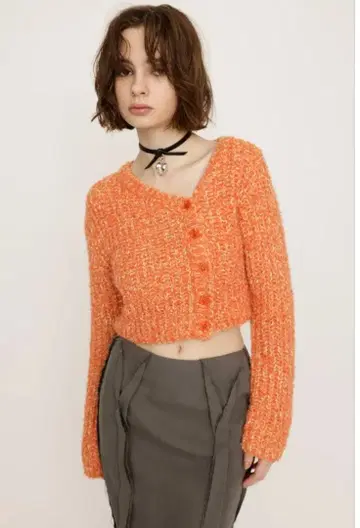 SLY TAPE YARN SLANT NECK 가디건