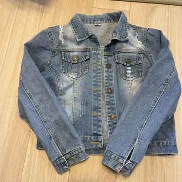데님 자켓 XL 사이즈 데미지 가공