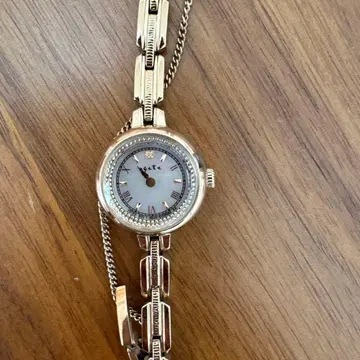 아가트 agate 핑크 골드 쿼츠 손목시계 솔라