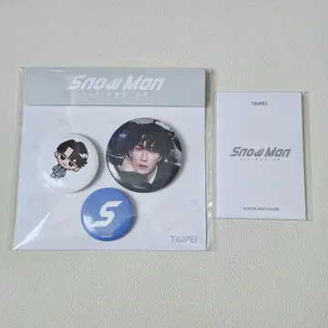 Snow Man 1st Pop Up 포토 카드 캔뱃지 세트 와타나베 쇼타