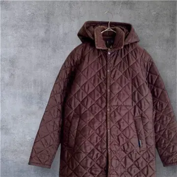 LAVENHAM 2way 퀼팅 코트 브라운