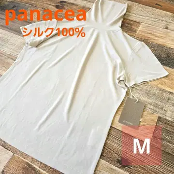 panacea 실크 100% 티셔츠 상의 반팔 그레이지