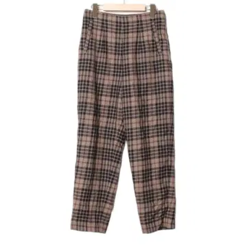 Spick & Span 삭소니 블록 체크 무늬 사브리나 팬츠 M