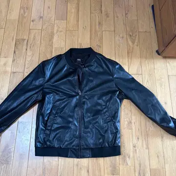 파격 ZARA 블랙 가죽 자켓 XL