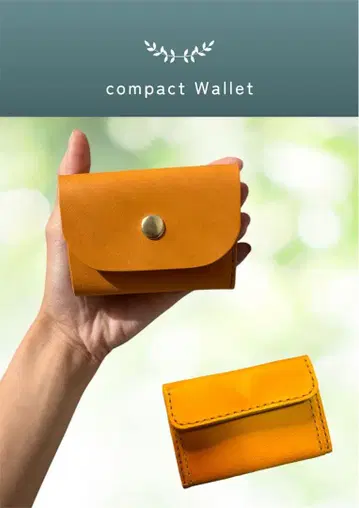 카멜 3단 접이식 지갑 컴팩트 지갑